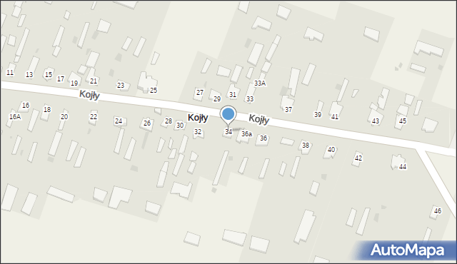 Kojły, Kojły, 34, mapa Kojły