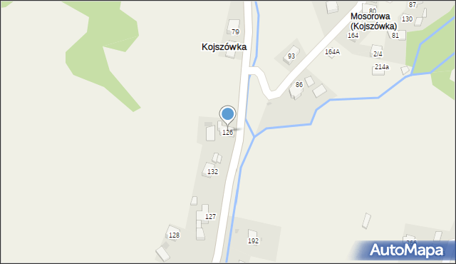 Kojszówka, Kojszówka, 126, mapa Kojszówka