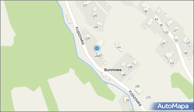 Kojszówka, Kojszówka, 141a, mapa Kojszówka