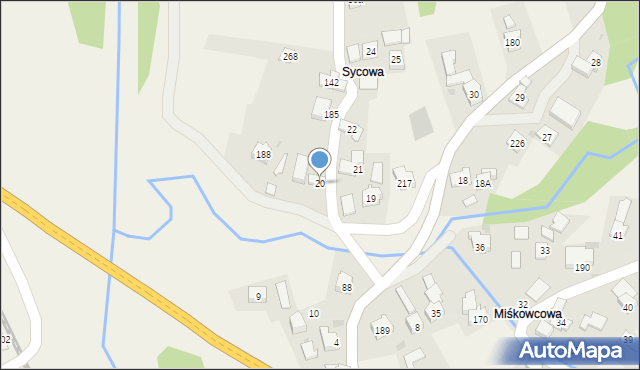 Kojszówka, Kojszówka, 20, mapa Kojszówka