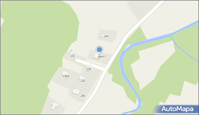 Kojszówka, Kojszówka, 237, mapa Kojszówka