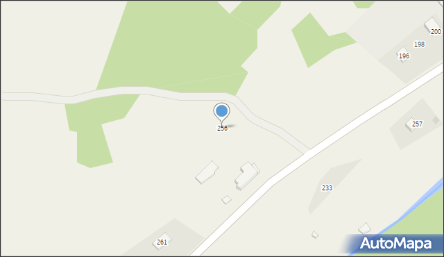 Kojszówka, Kojszówka, 256, mapa Kojszówka