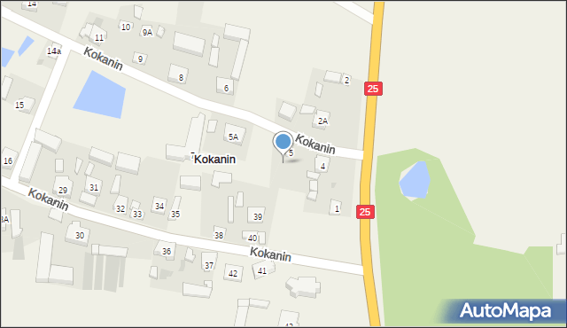 Kokanin, Kokanin, 5b, mapa Kokanin