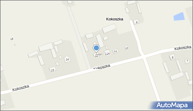 Kokoszka, Kokoszka, 12, mapa Kokoszka