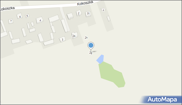 Kokoszka, Kokoszka, 2g, mapa Kokoszka
