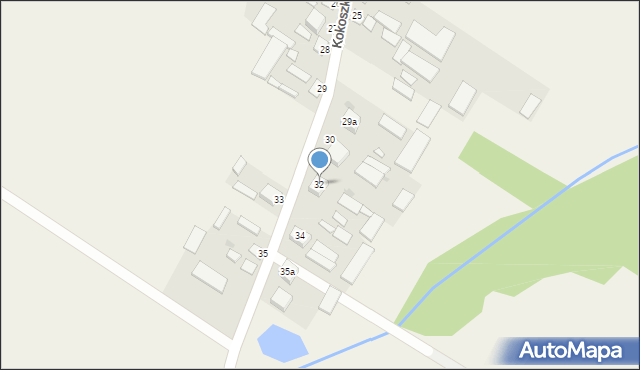 Kokoszka, Kokoszka, 32, mapa Kokoszka