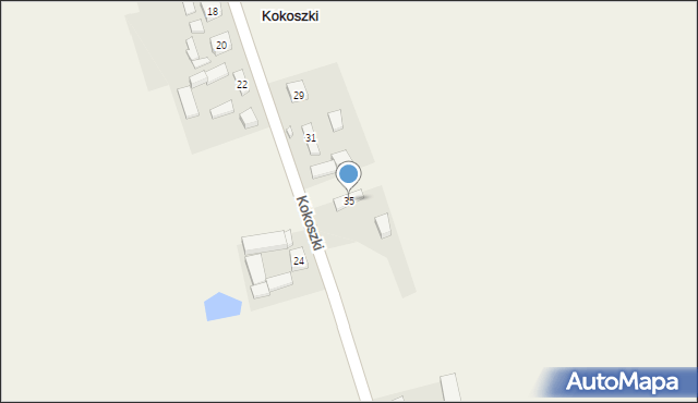 Kokoszki, Kokoszki, 35, mapa Kokoszki