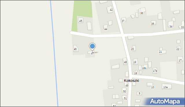 Kokoszki, Kokoszki, 47, mapa Kokoszki