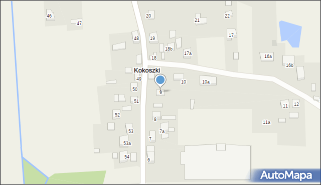 Kokoszki, Kokoszki, 9, mapa Kokoszki