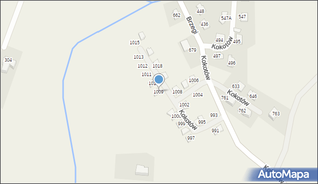 Kokotów, Kokotów, 1009, mapa Kokotów