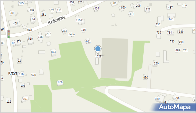 Kokotów, Kokotów, 1028, mapa Kokotów