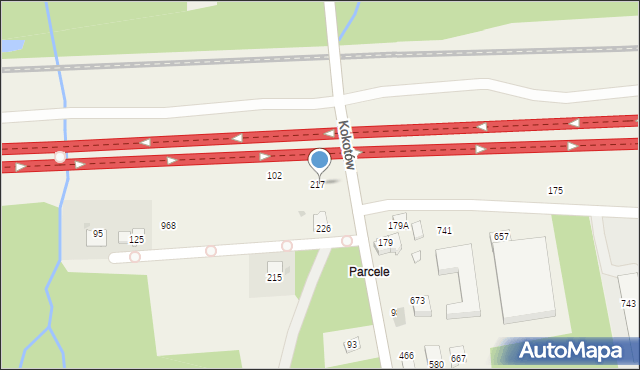 Kokotów, Kokotów, 217, mapa Kokotów