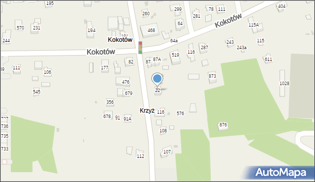 Kokotów, Kokotów, 22, mapa Kokotów