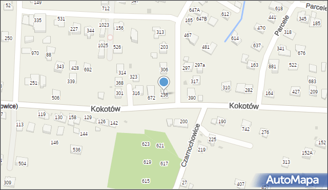 Kokotów, Kokotów, 236, mapa Kokotów