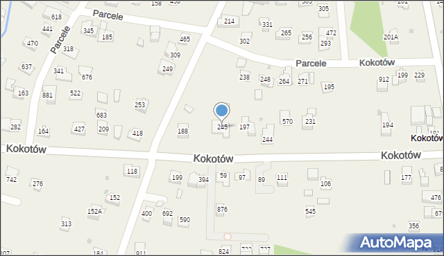 Kokotów, Kokotów, 245, mapa Kokotów