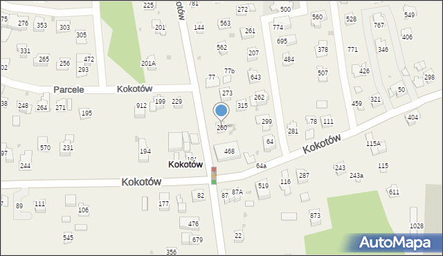 Kokotów, Kokotów, 260, mapa Kokotów