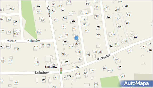 Kokotów, Kokotów, 262, mapa Kokotów