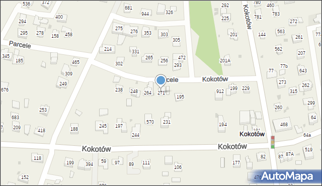 Kokotów, Kokotów, 271, mapa Kokotów