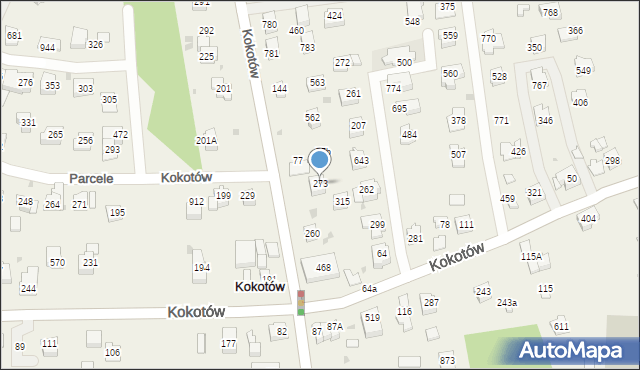 Kokotów, Kokotów, 273, mapa Kokotów
