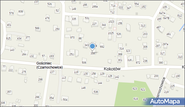 Kokotów, Kokotów, 339, mapa Kokotów