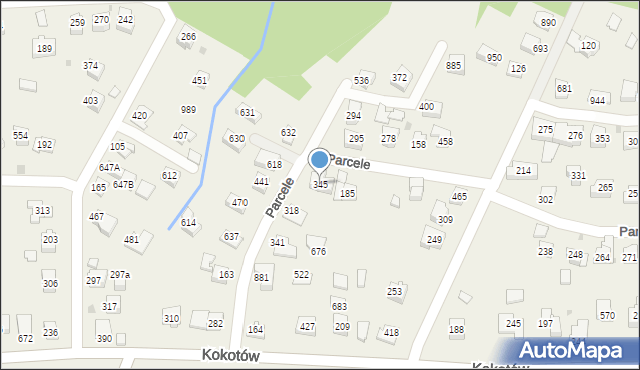 Kokotów, Kokotów, 345, mapa Kokotów