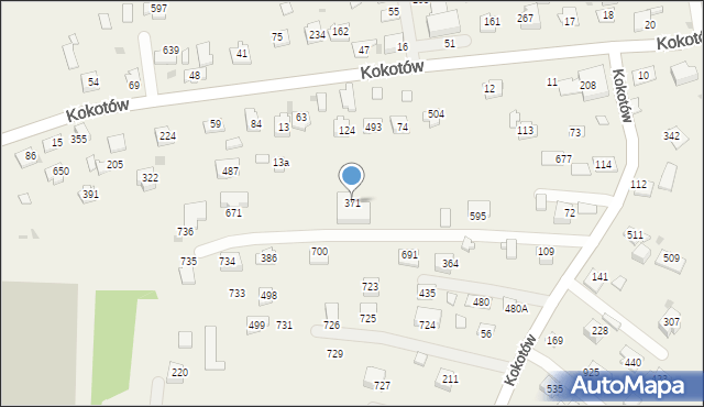 Kokotów, Kokotów, 371, mapa Kokotów