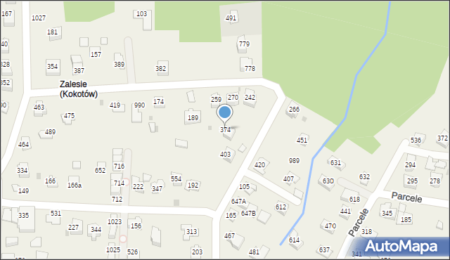 Kokotów, Kokotów, 374, mapa Kokotów