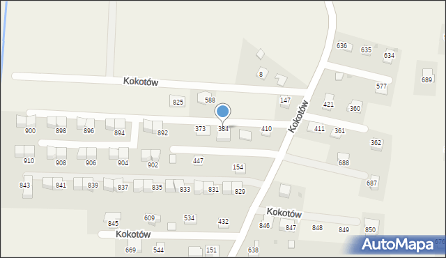 Kokotów, Kokotów, 384, mapa Kokotów