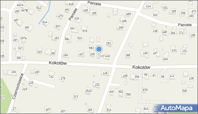 Kokotów, Kokotów, 418a, mapa Kokotów