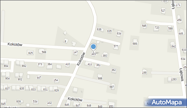 Kokotów, Kokotów, 421, mapa Kokotów