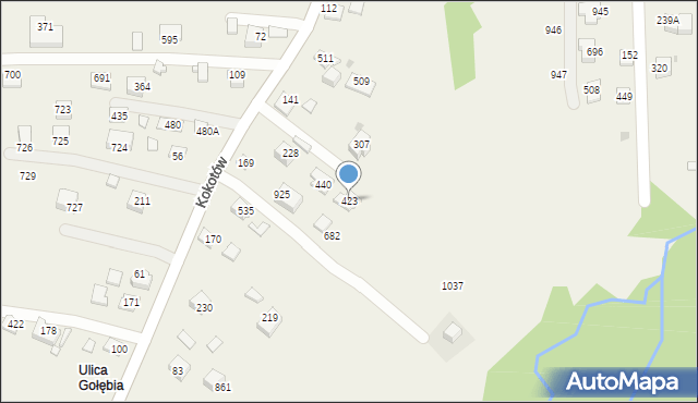 Kokotów, Kokotów, 423, mapa Kokotów