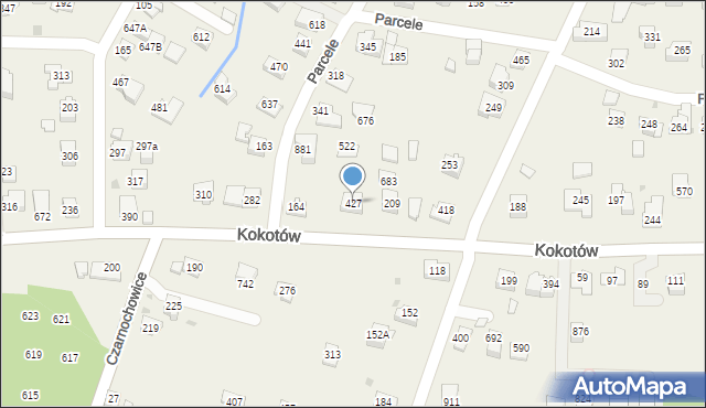 Kokotów, Kokotów, 427, mapa Kokotów