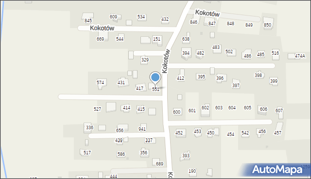 Kokotów, Kokotów, 551, mapa Kokotów