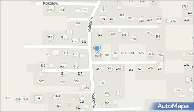 Kokotów, Kokotów, 600, mapa Kokotów