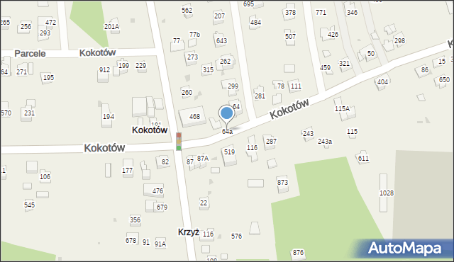 Kokotów, Kokotów, 64a, mapa Kokotów