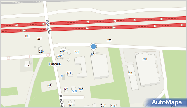 Kokotów, Kokotów, 657, mapa Kokotów