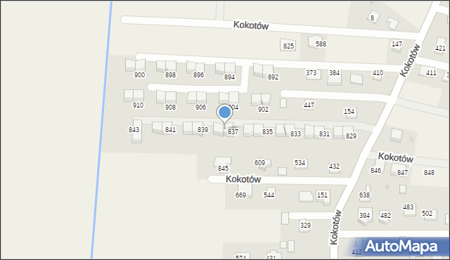 Kokotów, Kokotów, 838, mapa Kokotów