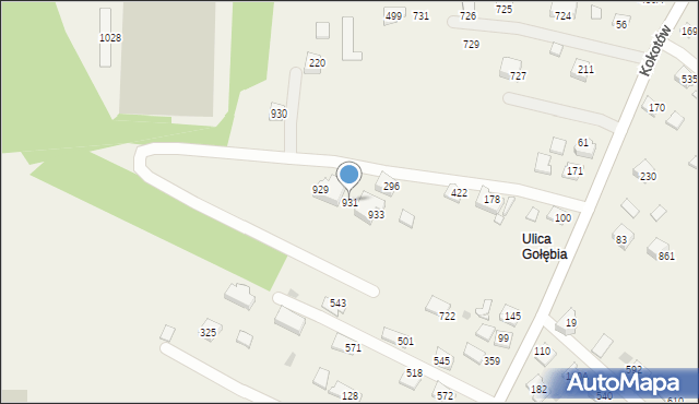 Kokotów, Kokotów, 931, mapa Kokotów