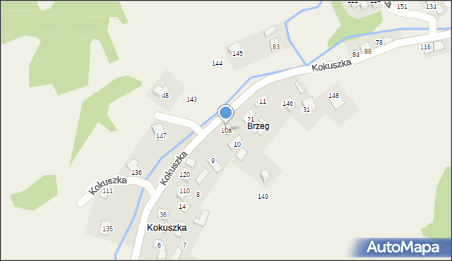 Kokuszka, Kokuszka, 10a, mapa Kokuszka