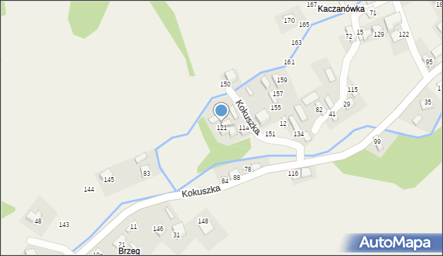 Kokuszka, Kokuszka, 121, mapa Kokuszka