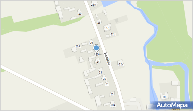 Kołacin, Kołacin, 25a, mapa Kołacin