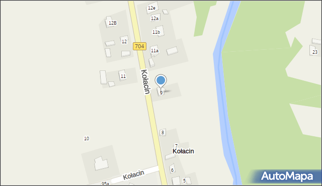 Kołacin, Kołacin, 9, mapa Kołacin