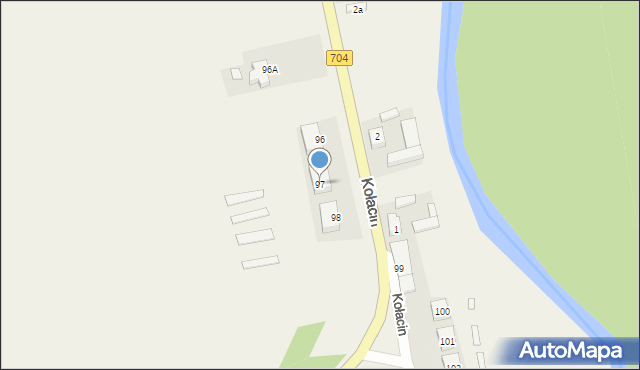 Kołacin, Kołacin, 97, mapa Kołacin