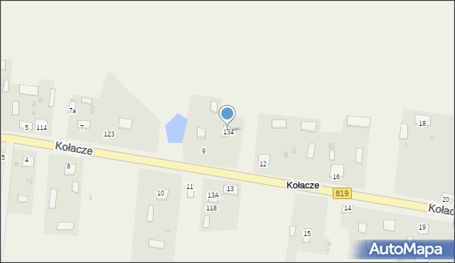 Kołacze, Kołacze, 134, mapa Kołacze