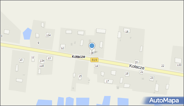 Kołacze, Kołacze, 16, mapa Kołacze