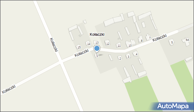 Kołaczki, Kołaczki, 1, mapa Kołaczki