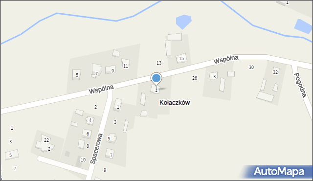 Kołaczków, Kołaczków, 1, mapa Kołaczków