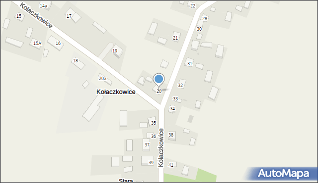 Kołaczkowice, Kołaczkowice, 20, mapa Kołaczkowice