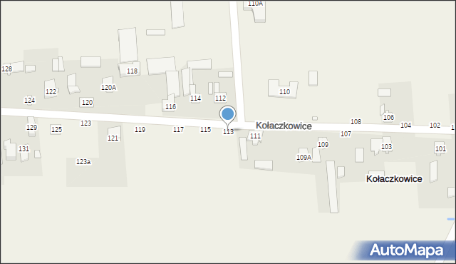 Kołaczkowice, Kołaczkowice, 113, mapa Kołaczkowice