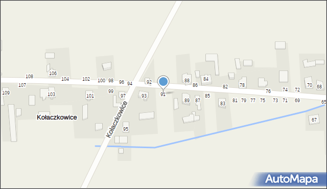 Kołaczkowice, Kołaczkowice, 91, mapa Kołaczkowice